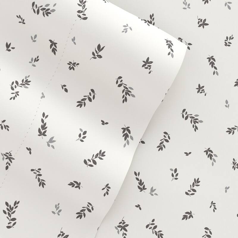 Becky Cameron Spotted Leaves Pattern 4 Piece Deep Pocket Bed Sheets Set