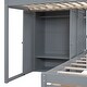 preview thumbnail 15 of 28, Full Over Twin Bunk Bed with Wardrobe & Drawers, Grey