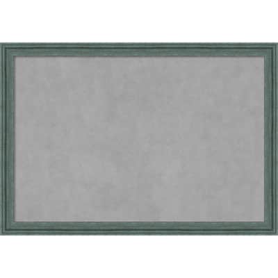 Amanti Art Upcycled Teal Grey Framed Magnetic Board