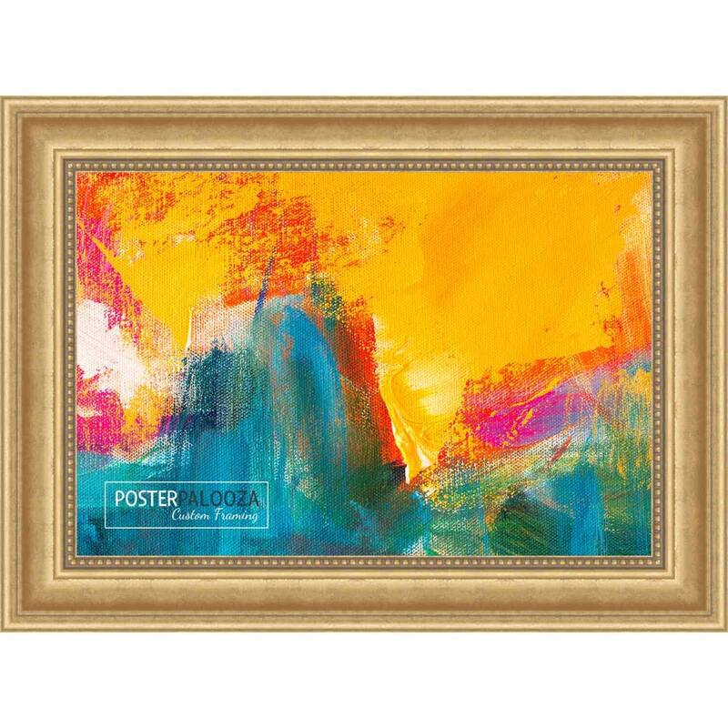 26x30 Traditional Gold Complete Wood Picture Frame with UV Acrylic, Foam Board Backing, & Hardware