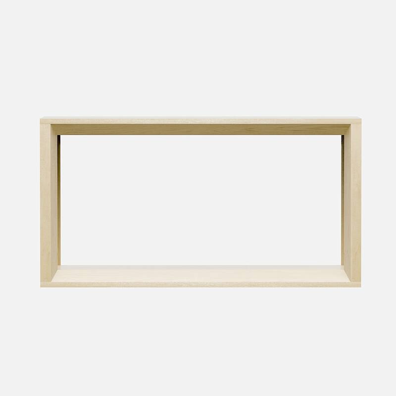 60" Rectangular Solid Wood Veneer Console Table