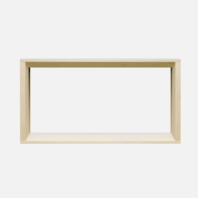 Solid Wood Veneer Console Table, 60 Inch Wide Sofa Table with Ample Storage for Entryway Organization