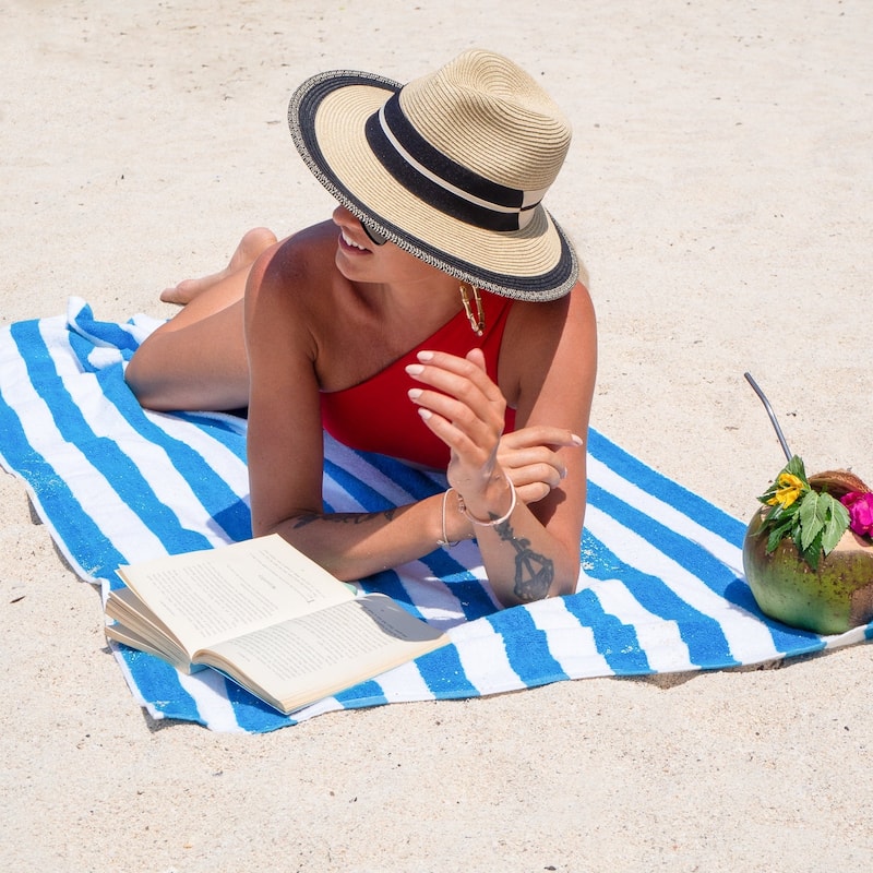 Arkwright California Cabana 4-Piece striped Beach Towel Set - 30x70