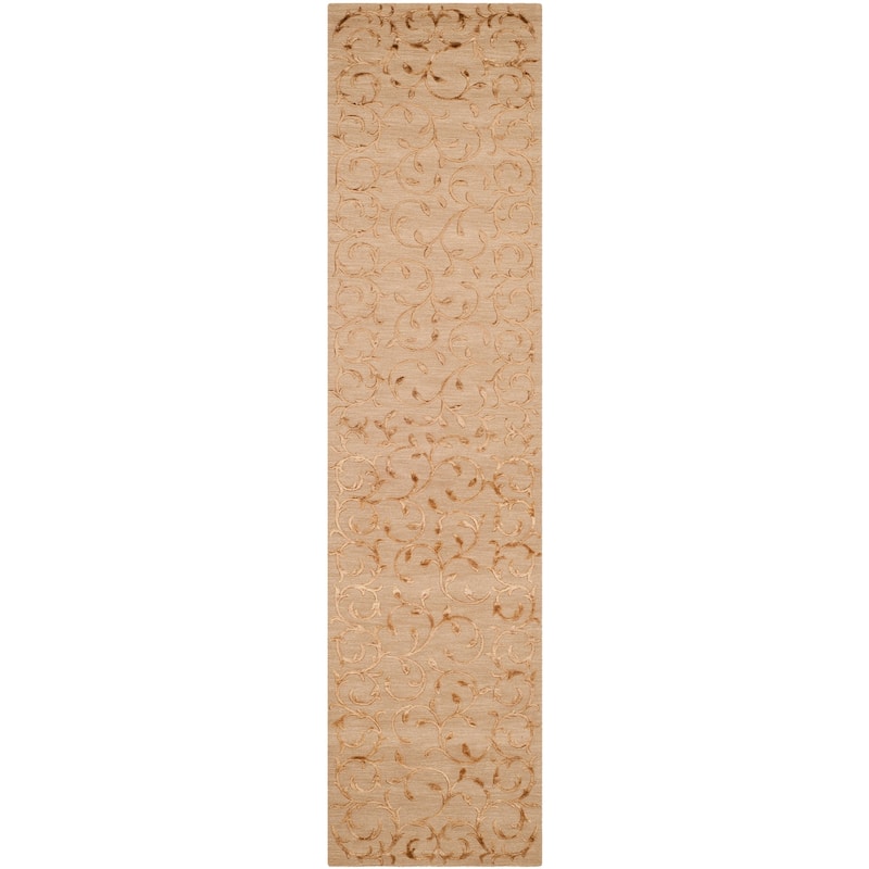 SAFAVIEH Couture Hand-knotted Tibetan Vania Modern Wool Rug - 2'6" x 10' Runner - Gold