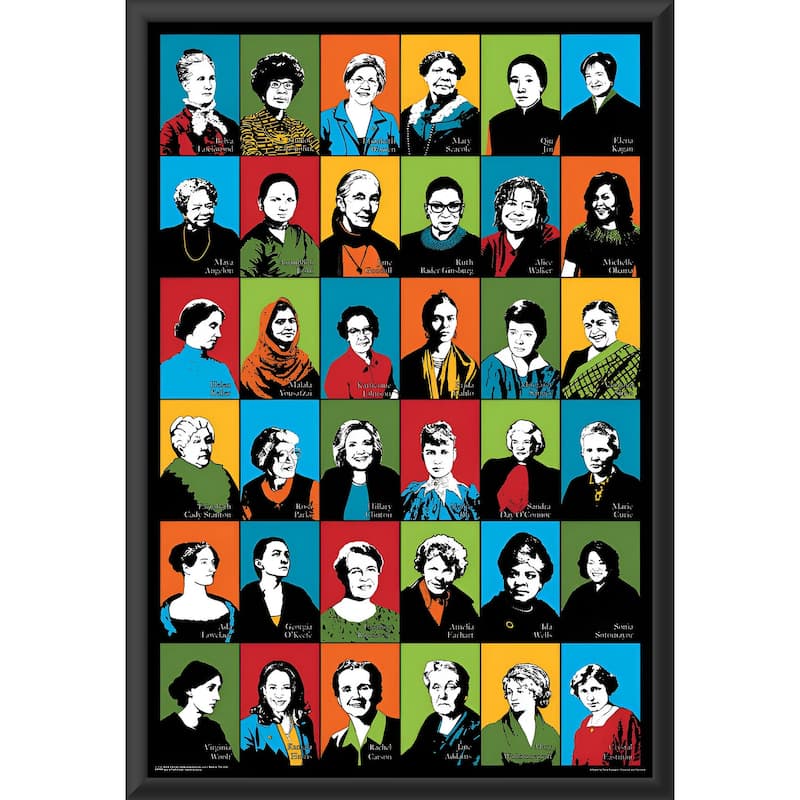 Feminist Icons Framed Art Poster - 24 x 36 Inch