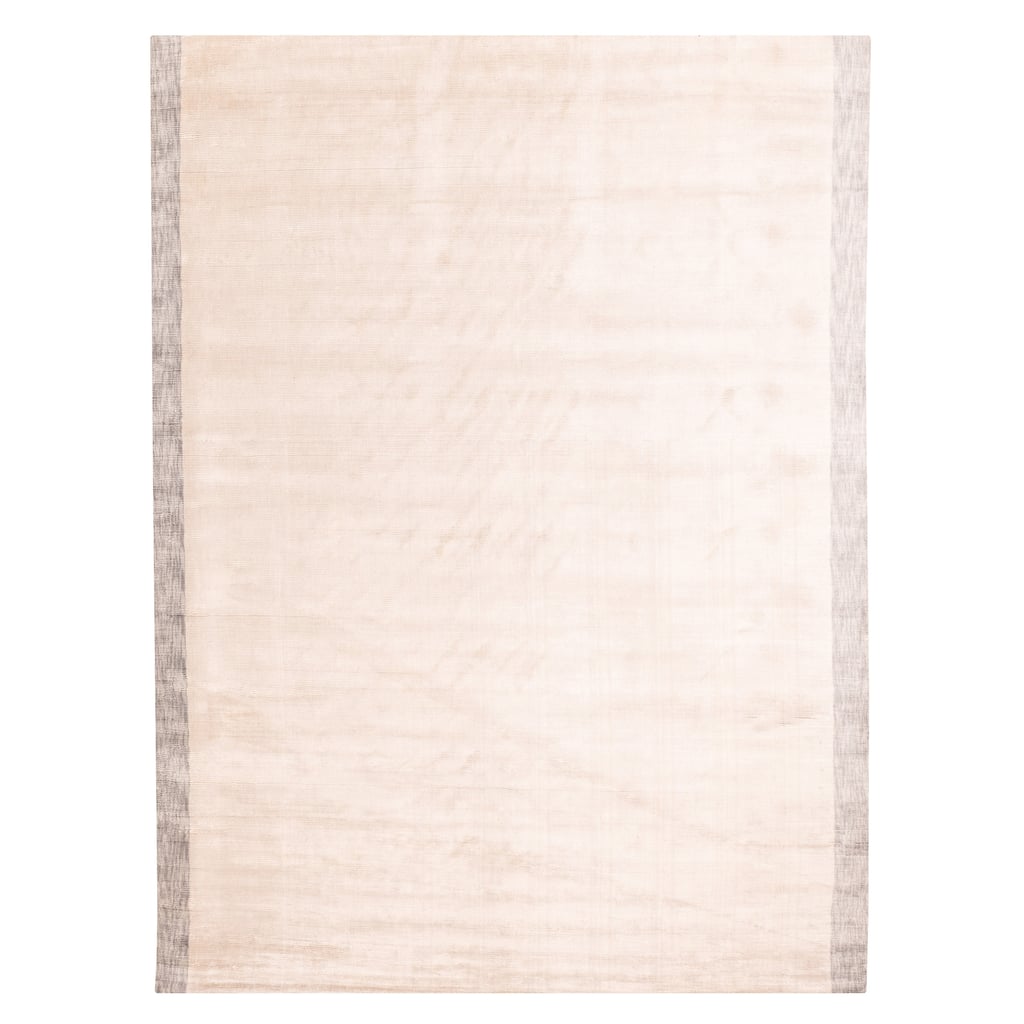 ECARPETGALLERY Hand Loomed Shimmer Beige Viscose Rug - 7'11 x 10'11