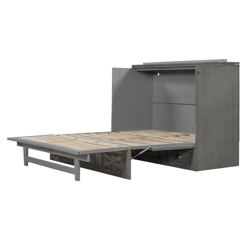 Modern Murphy Bed with Versatile Storage Drawers