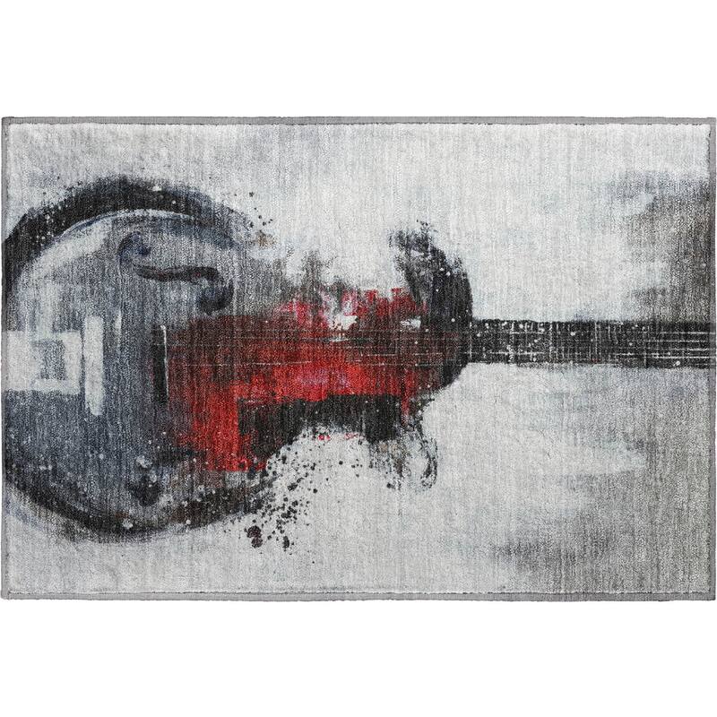 Premium Washable Super Soft Modern Guitar Mayfield Rug