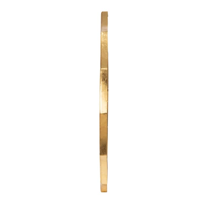 Round Sunburst Wall Mirror with Gold Finish