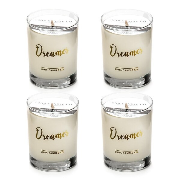 Pure Lavender Scented Candle, Premium Soy Wax, Slow Burn USA (4 Pack)