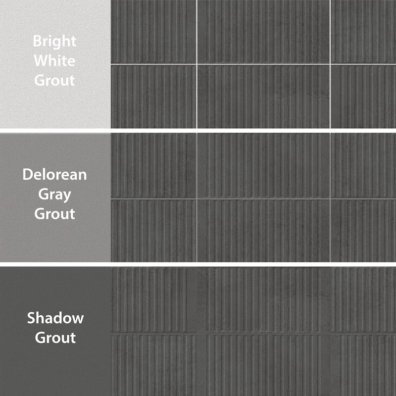 Merola Tile Kings Loft Black 7-7/8" x 15-3/4" Ceramic Wall Tile