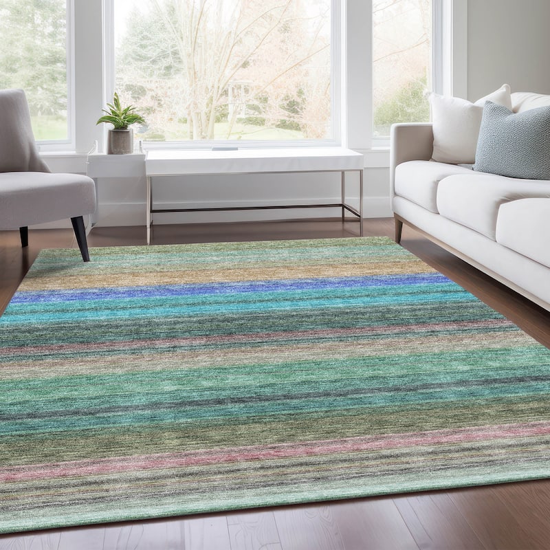 Premium Washable Super Soft Modern Stripes Mayfield Rug