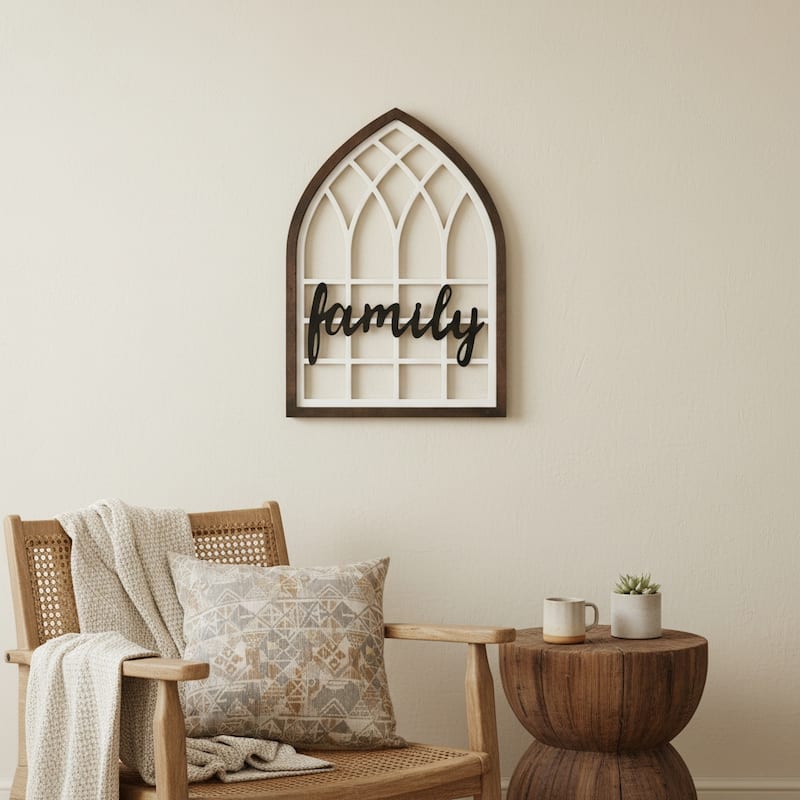 HomeRoots 24" X 17" Brown And White Wood Wall Decor - White/Brown - 17.00 in. x 24.00 in.  x 0.62 in.