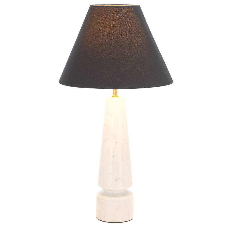 SAFAVIEH Lighting Enza Table Lamp 22-Inch Marble Base Design - 12"W x 12"D x 22"H