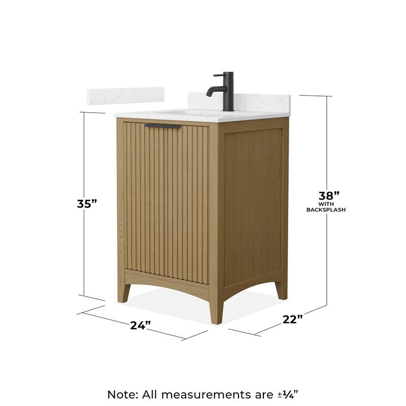 Wyndham Collection WCF9191-24S-VCA-UNSMXX Palmilla 24" Free Standing