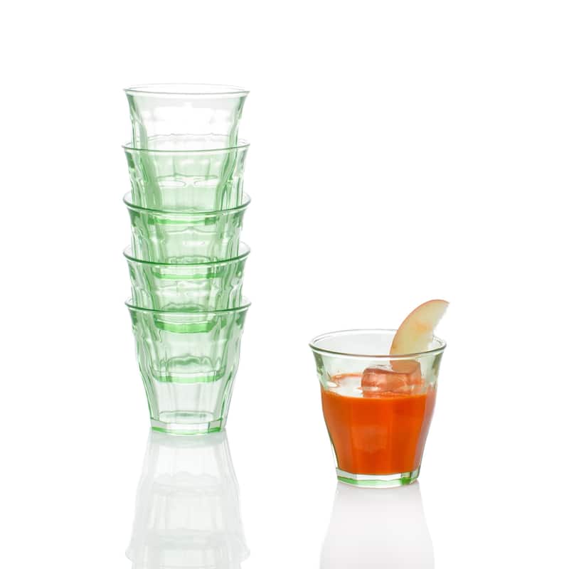 Bistro Glass Green - Set of 6 - N/A