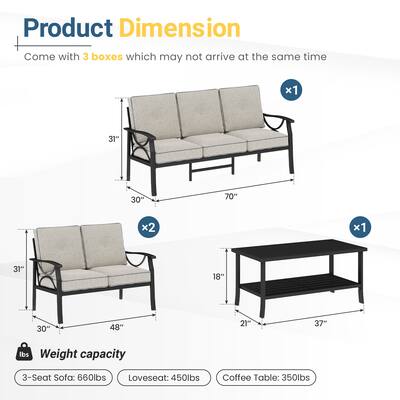 7-Person Patio Conversation Sets with Cushions