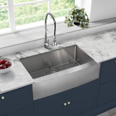 Rivage 33 x 21 Single Basin Farmhouse Kitchen Sink