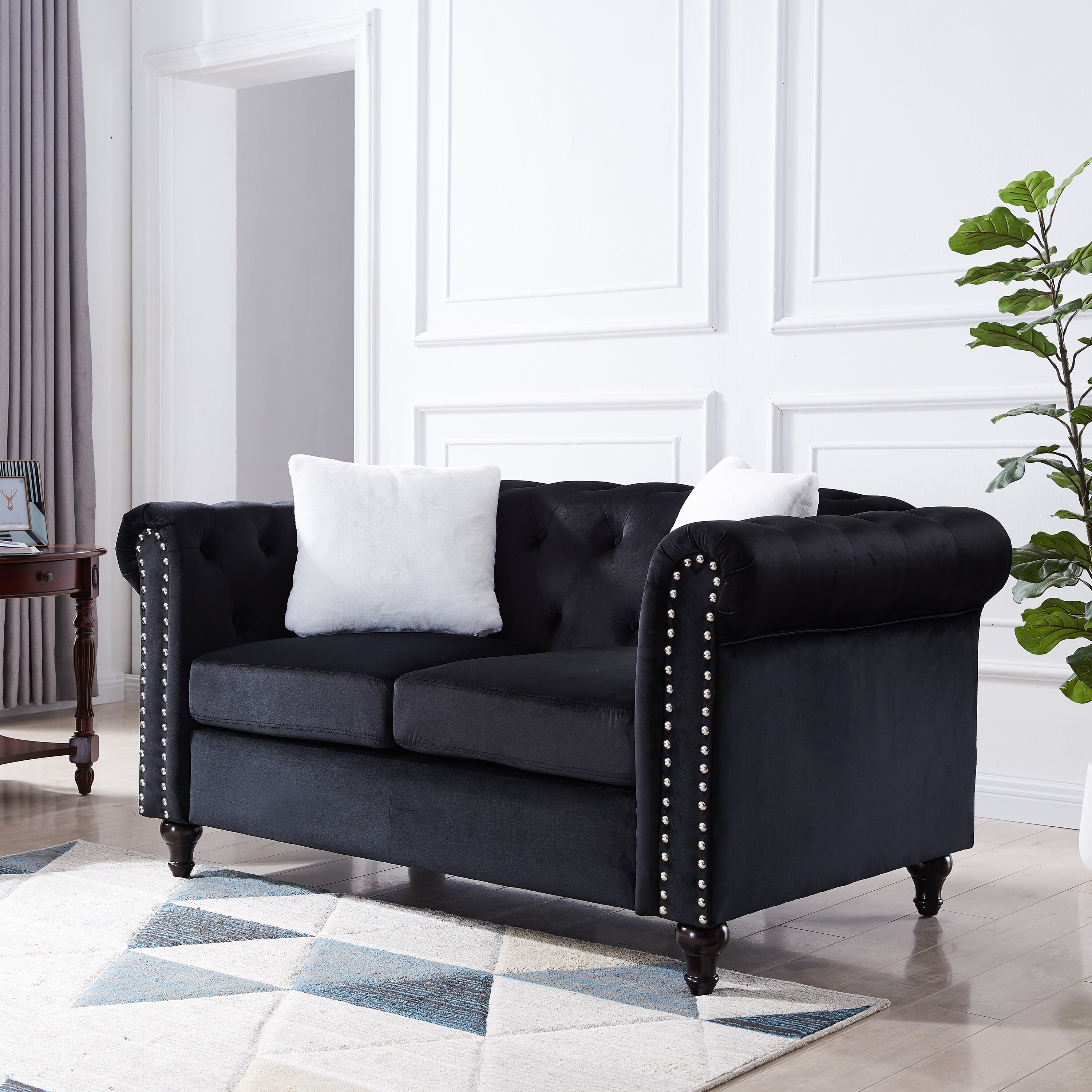 Black 2 and 3 seater sofa top
