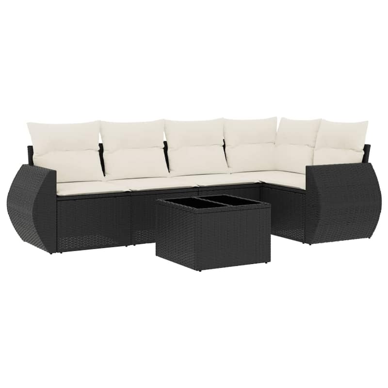 vidaXL Garden Sofa Set Black