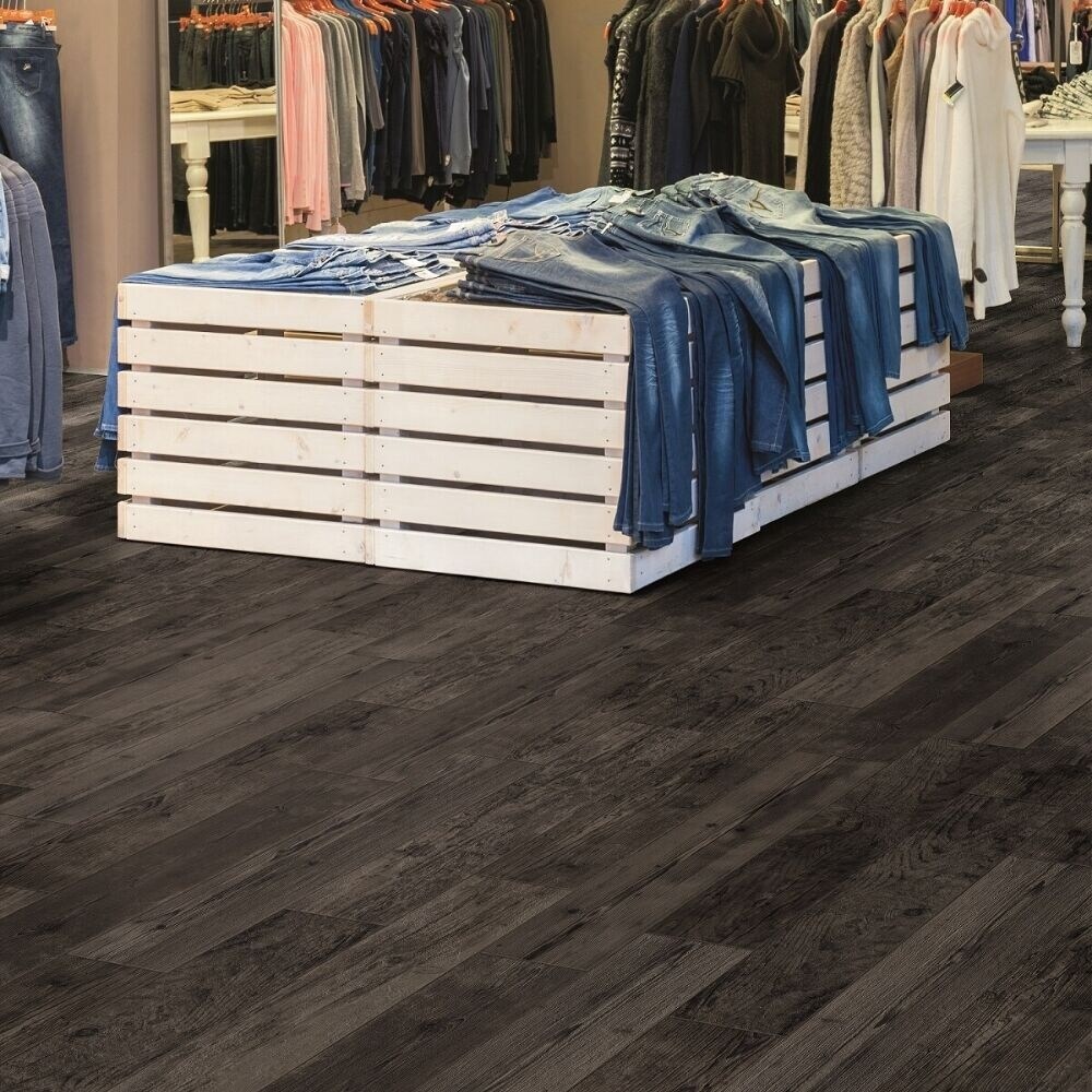 Nashville 6x33 Ebony Matte Wood Look Plank Porcelain Tile - Floor & Wall - Large Format