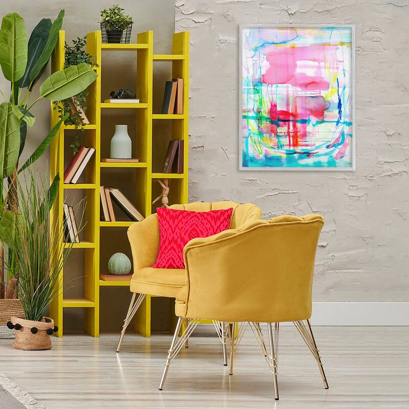 Stupell Vivid Watercolor Abstraction Framed Giclee Art Design By Gemma Bardot