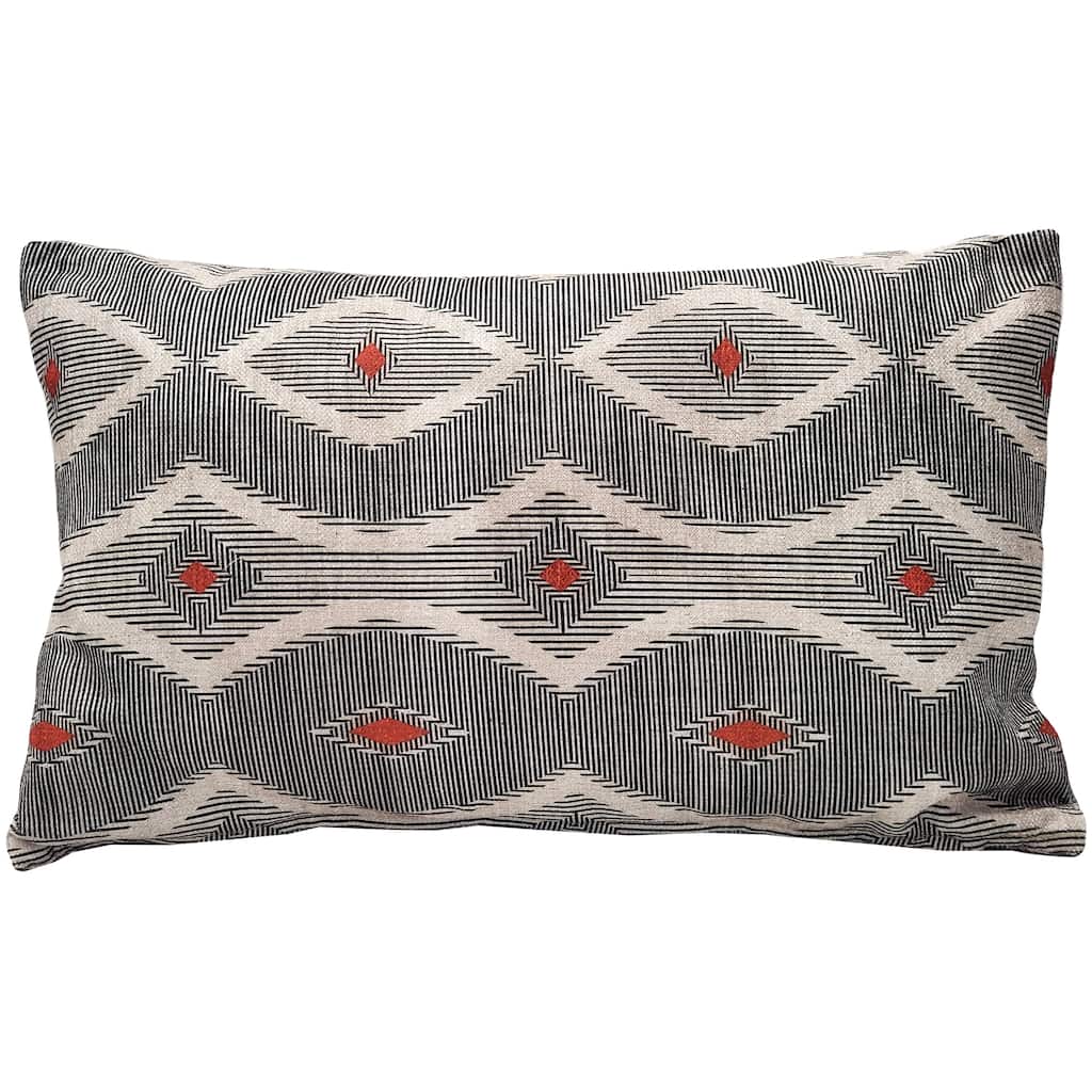 Desmond Red Diamond 12x20 Throw Pillow
