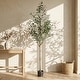 preview thumbnail 18 of 16, Artificial Olive Tree with Lifelike Fruits Fake Olive Plant Potted Black(DIY Pot) - 6FT