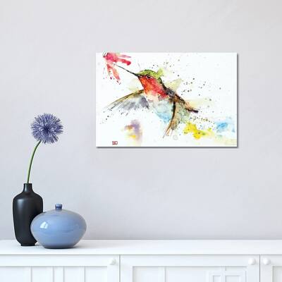 iCanvas "Hummer & Flower" by Dean Crouser Canvas Print