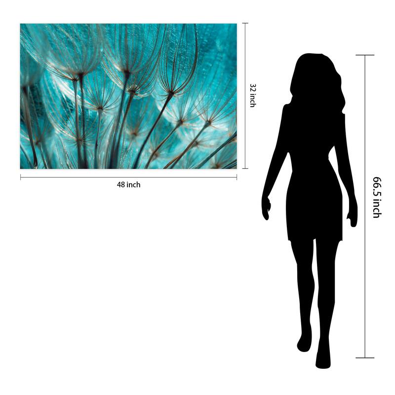 Dandelion Frameless Tempered Art Glass Wall Art - Multi-color