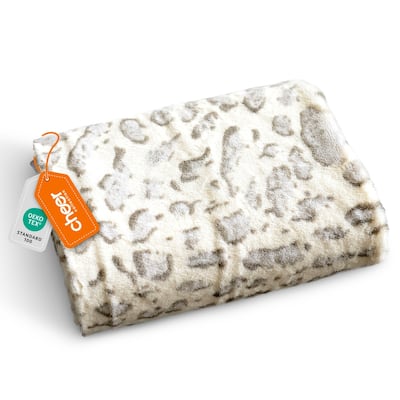 Cheer Collection Ultra Cozy Animal Print Faux Fur Reversible Throw Blanket