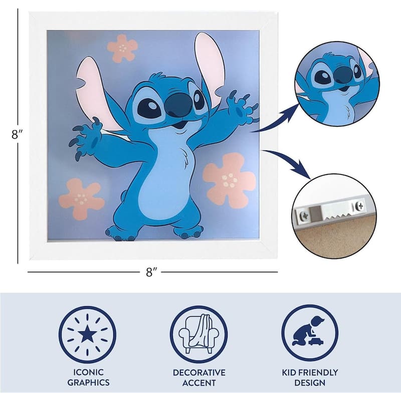 Disney Stitch 2 Piece Dual Layer Wall Art Set