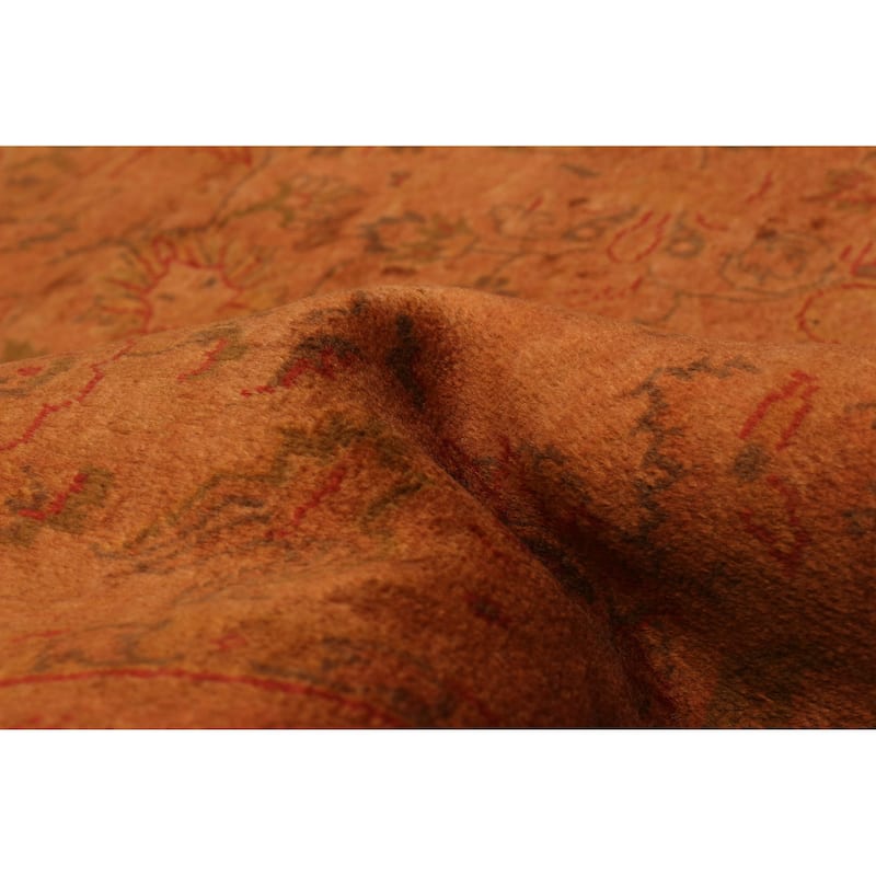 ECARPETGALLERY Hand-knotted Vibrance Brown, Burnt Orange Wool Rug - 8'4 x 11'3