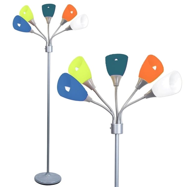Medusa 5 Light Floor Lamp with Adjustable Shades 69 Inches 15 Inches On Sale Bed Bath Beyond 12135351