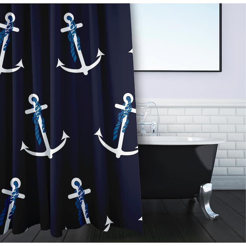 71 x 74-inch Anchor Whimsy Geometric Print Shower Curtain