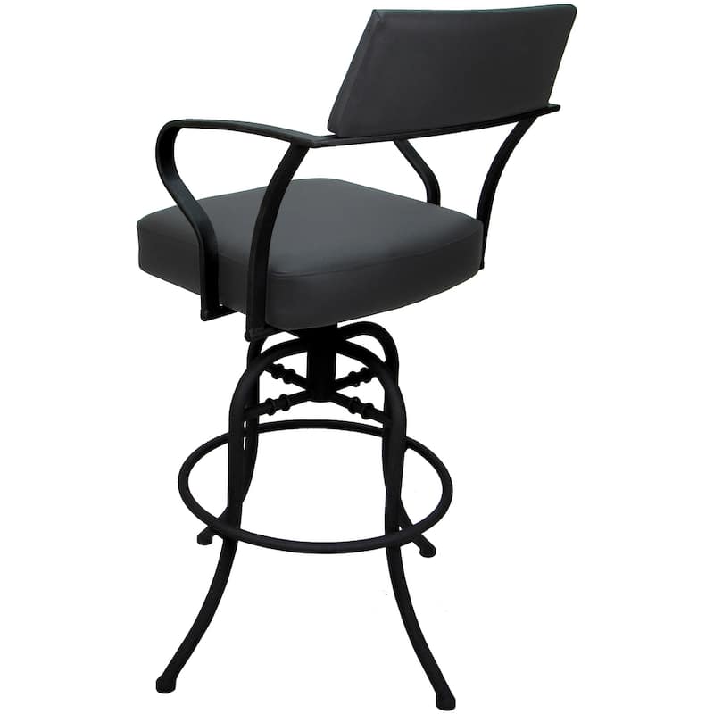 Carolina Grey Swivel Tilt Bar Height 30" Metal Bar Stool - 30" Seat