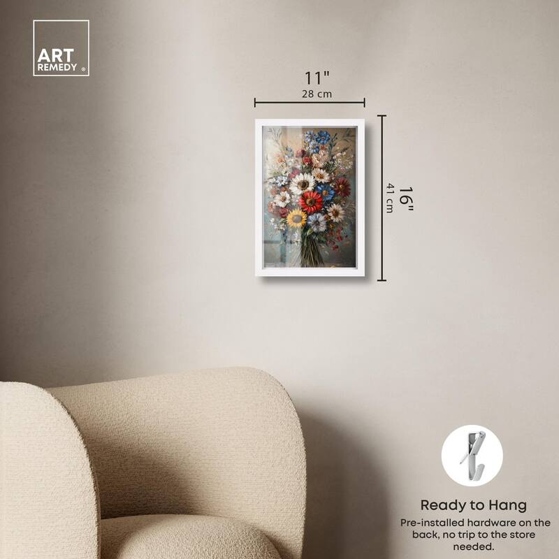 Symphony of Flowers I Shadowbox by Art Remedy