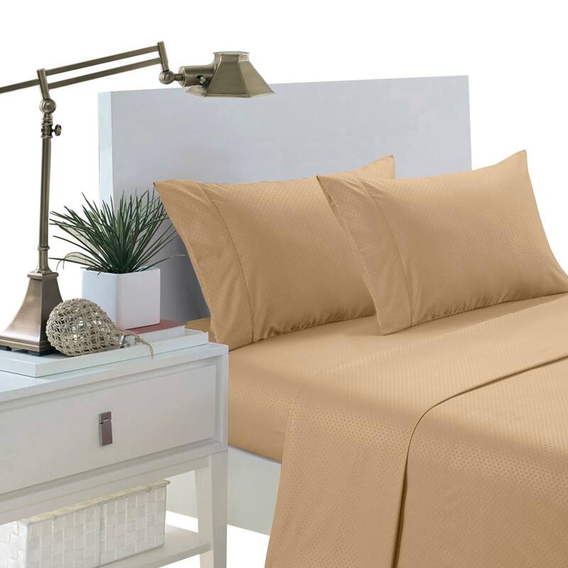Home Sweet Home Dream Greek Key Embossed Bed Sheet Set