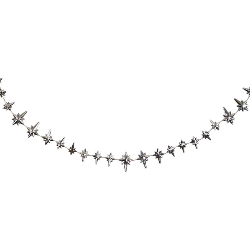9'x1" Shiny Star of Bethlehem Beaded Artificial Christmas Garl - Unlit