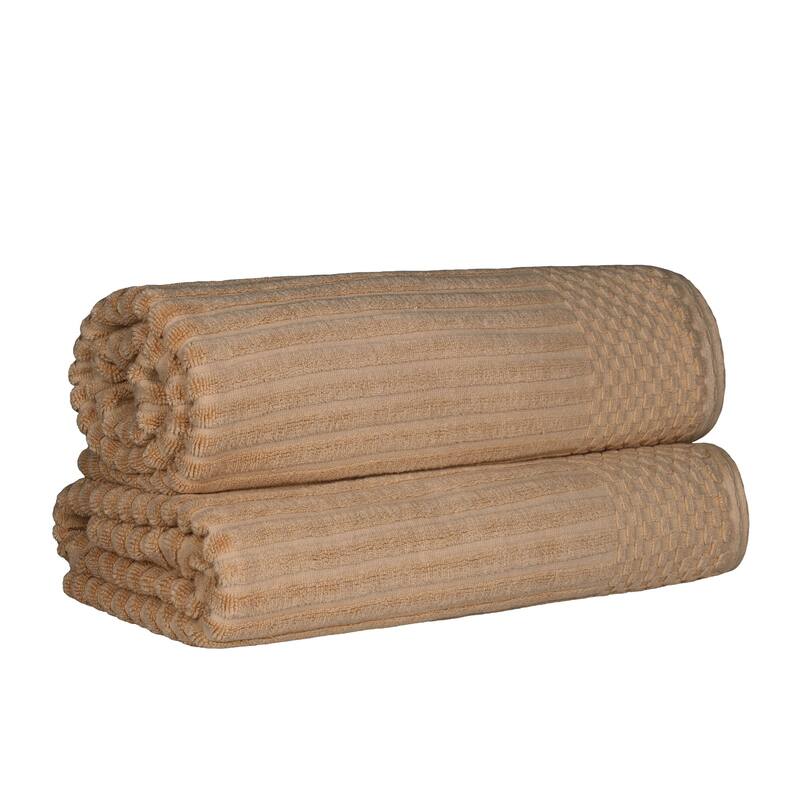 Superior Soho Ribbed Cotton Bath Sheet Set of 2