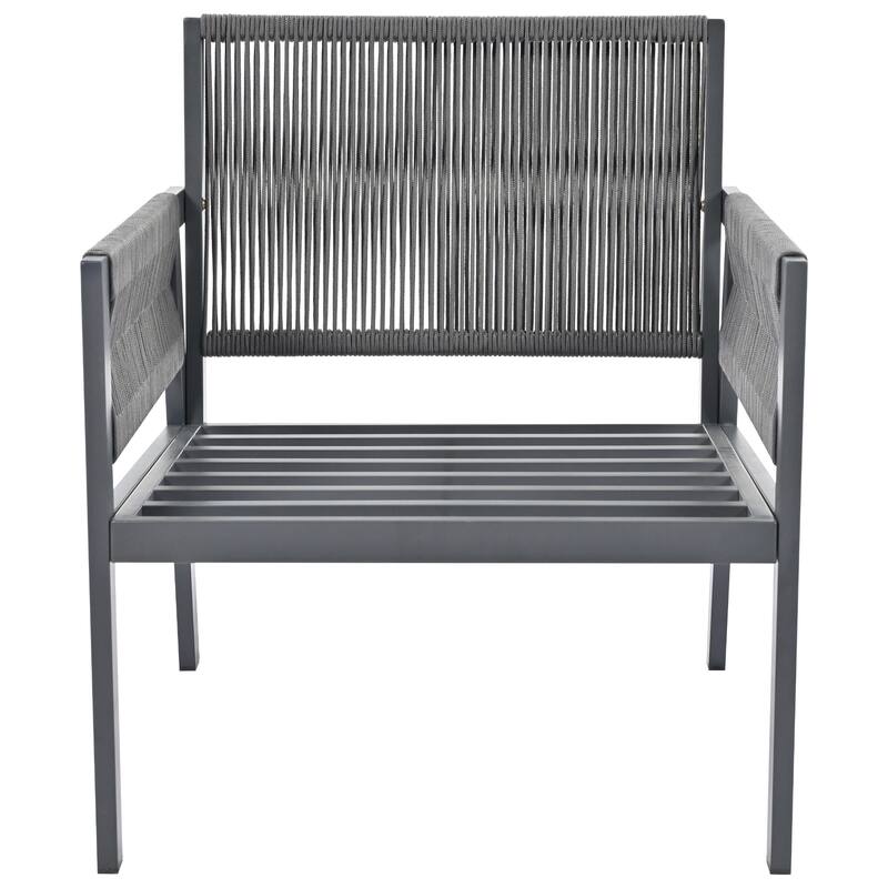 4-Piece Patio Furniture Set, Outdoor Garden Conversation Set with Tempered Glass Table, Deep Seating and Thick Cushion
