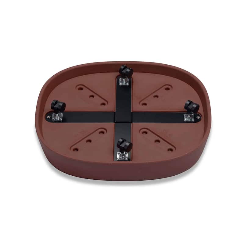 Pebble Modern Plant Caddy with Hidden Wheels