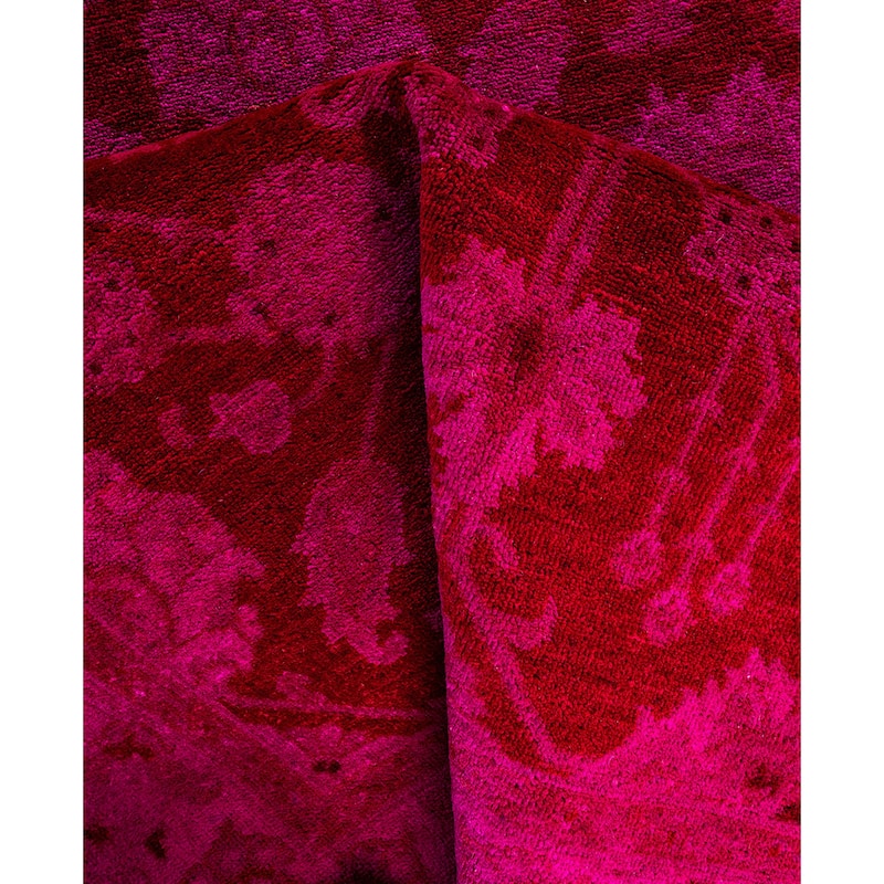 Overdyed One-of-a-Kind Hand-Knotted Area Rug - Pink - 4' 1" x 6' 1"