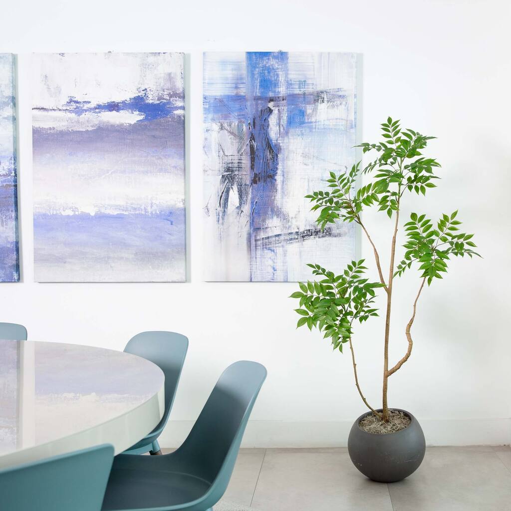 Potted Artificial Pieris Tree - 5' - Green