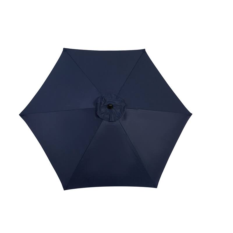 9ft Navy Blue Patio Umbrella w/ Tilt & Crank – 6 Ribs, No Base