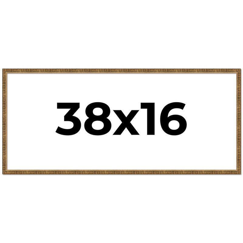38x16 Frame Gold Picture Frame - Complete Modern Photo Frame Includes