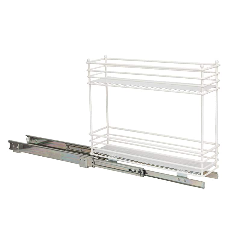 Household Essentials Narrow Two Sliding Cabinet Organizer