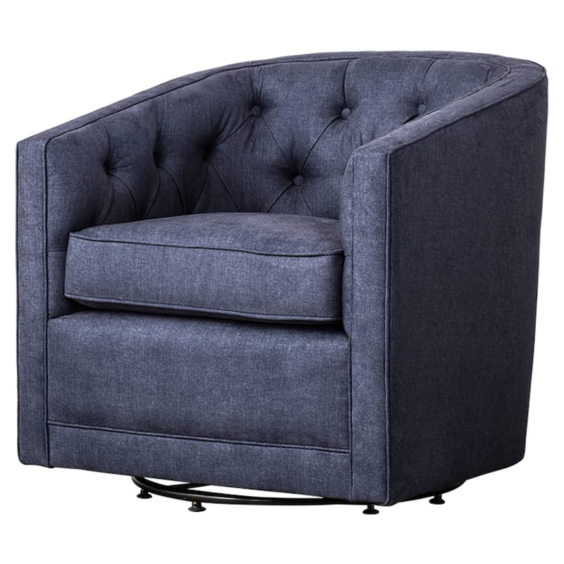 NPD Furniture Walsh Fabric Swivel Barrel Chair