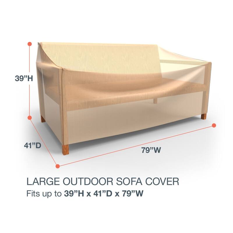 Budge Sedona Tan Patio Loveseat Cover Multiple Sizes