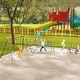 preview thumbnail 9 of 7, HOMCOM 3-in-1 Outdoor Swing Set with 2-Person Swing, Single-Kid Swing, and Climbing Ladder
